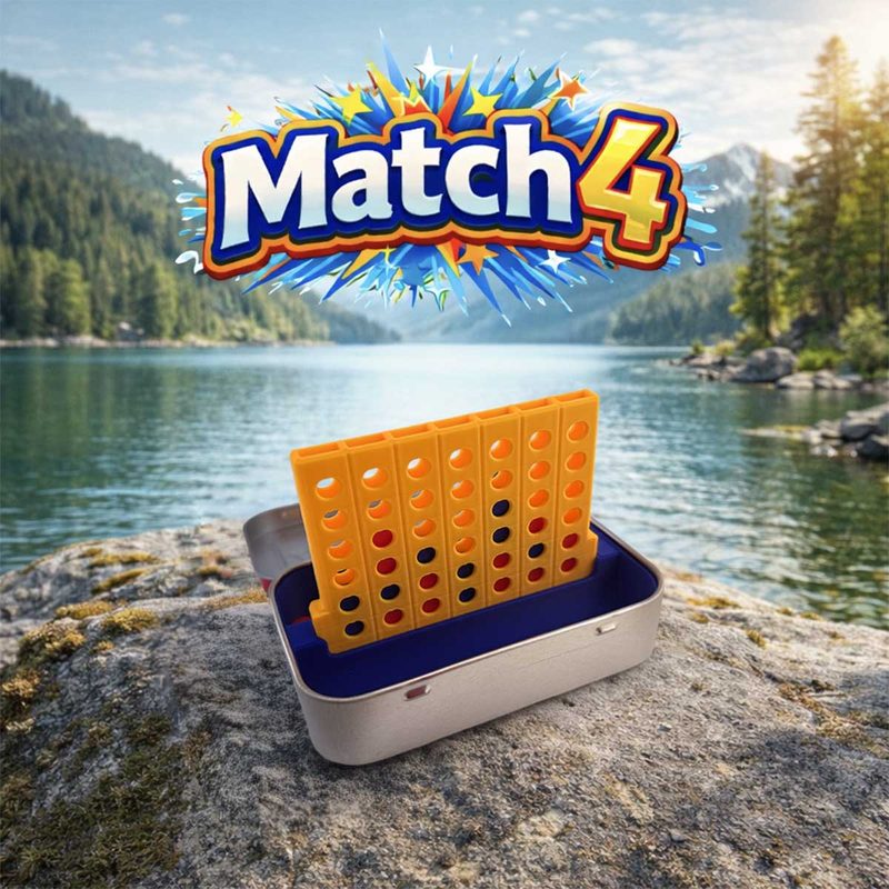 Match Four Game — pocket game in an Altoids-size tin